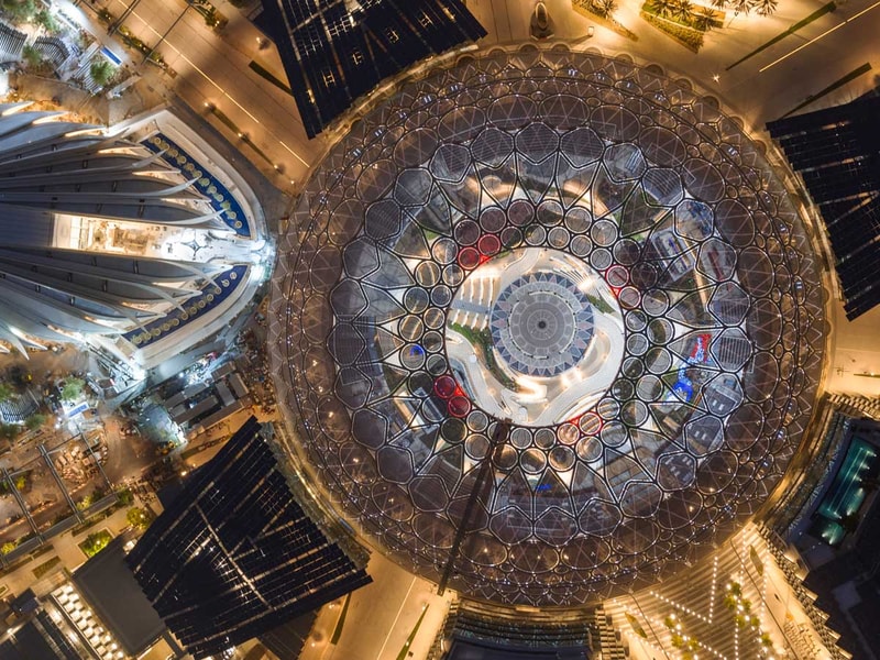 Birds eye view of Al Wasl central done at Expo 2020 in Dubai